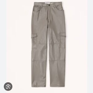 Abercrombie and Fitch Curve‎ Love Vegan Leather 90s Relaxed Pants 6 boho grunge